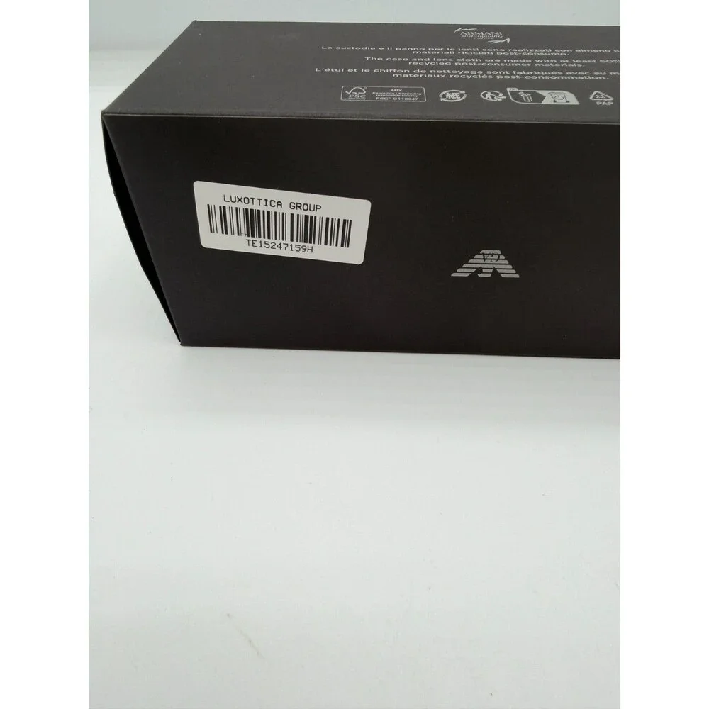 Emporio Armani Sunglasses Case Box Set w/ Papers Authentic Black EUC Gift